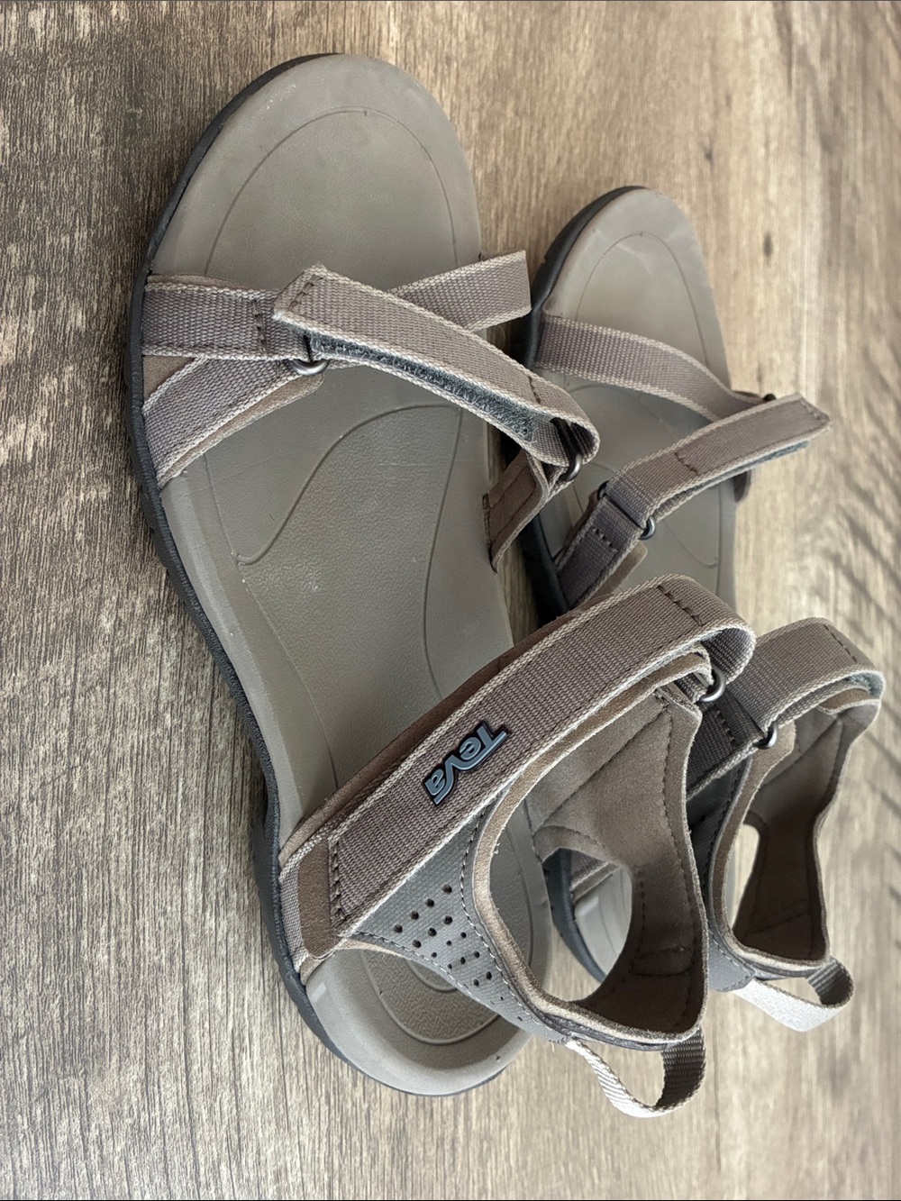 Teva Taupe Outdoor Strappy Sandals - Picture 3 of 15